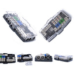 Blocco di distribuzione audio per auto stereo Mini blocco di fusibili ANL Blocco di fusibili a 4 vie 30A 60A 80Amp con LED, 4 Way Fuse Block