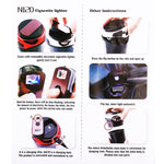 Accendisigari elettronico staccabile universale per auto 2 in 1 + posacenere per bidone della spazzatura