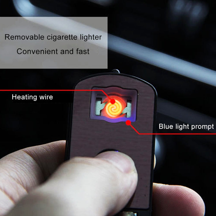 Accendisigari elettronico staccabile universale per auto 2 in 1 + posacenere per bidone della spazzatura