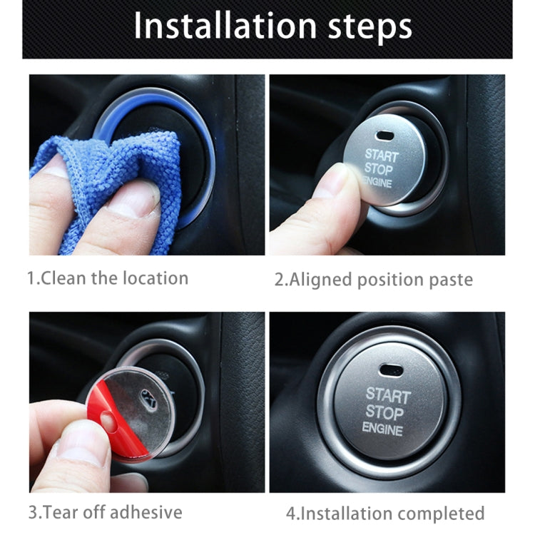 Decorazione adesiva per rivestimento del pulsante di avvio del motore dell'auto per Mercedes-Benz, For Mercedes-Benz