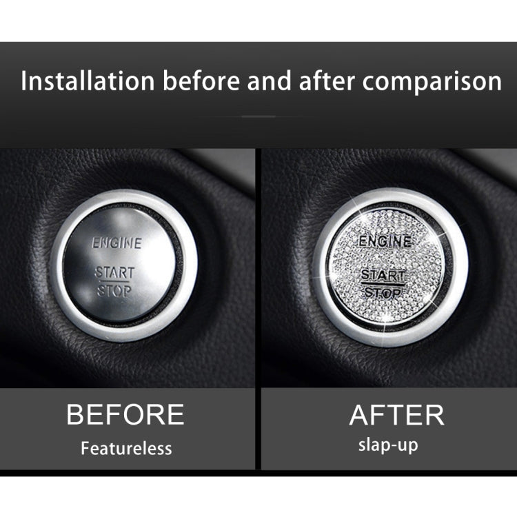 Decorazione adesiva per rivestimento del pulsante di avvio del motore dell'auto per Mercedes-Benz, For Mercedes-Benz