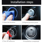 Decorazione adesiva per rivestimento del pulsante di avvio del motore dell'auto per Mazda, For Mazda