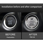 Decorazione adesiva per rivestimento del pulsante di avvio del motore dell'auto per Mazda, For Mazda