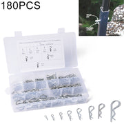 Perno per clip per trattore con coppiglia R zincata resistente da 180 pezzi per auto/barca/garage, 180 PCS