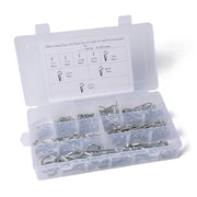 Perno per clip per trattore con coppiglia R zincata resistente da 180 pezzi per auto/barca/garage, 180 PCS