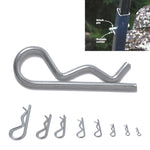 Perno per clip per trattore con coppiglia R zincata resistente da 180 pezzi per auto/barca/garage, 180 PCS