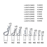 Perno per clip per trattore con coppiglia R zincata resistente da 180 pezzi per auto/barca/garage, 180 PCS