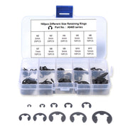 Anelli di fissaggio assortiti di anelli elastici con anello elastico di sicurezza a forma di E per auto da 160 pezzi, 160 PCS