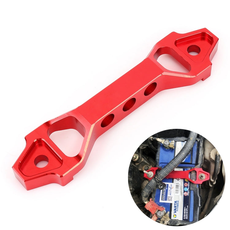 Staffa di fissaggio universale per batteria in acciaio inossidabile ad arco corto per auto, dimensioni: 18,2 x 4,5 x 2 cm, 18.2 x 4.5 x 2cm (Red), 18.2 x 4.5 x 2cm (Blue)