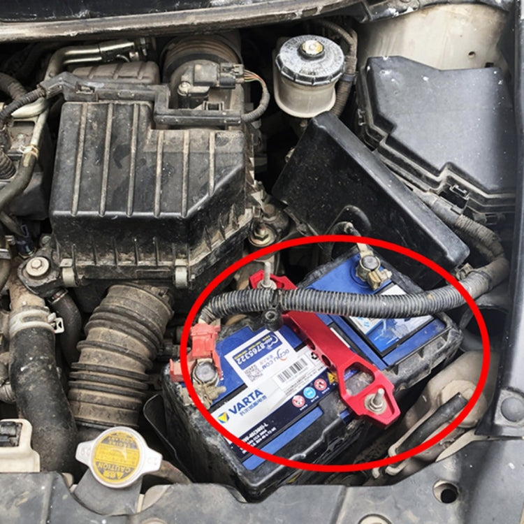 Staffa di fissaggio universale per batteria in acciaio inossidabile ad arco corto per auto, dimensioni: 18,2 x 4,5 x 2 cm, 18.2 x 4.5 x 2cm (Red), 18.2 x 4.5 x 2cm (Blue)