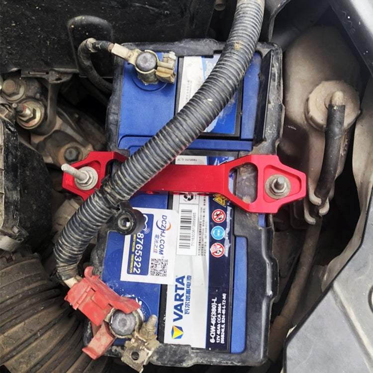 Staffa di fissaggio universale per batteria in acciaio inossidabile ad arco corto per auto, dimensioni: 18,2 x 4,5 x 2 cm, 18.2 x 4.5 x 2cm (Red), 18.2 x 4.5 x 2cm (Blue)