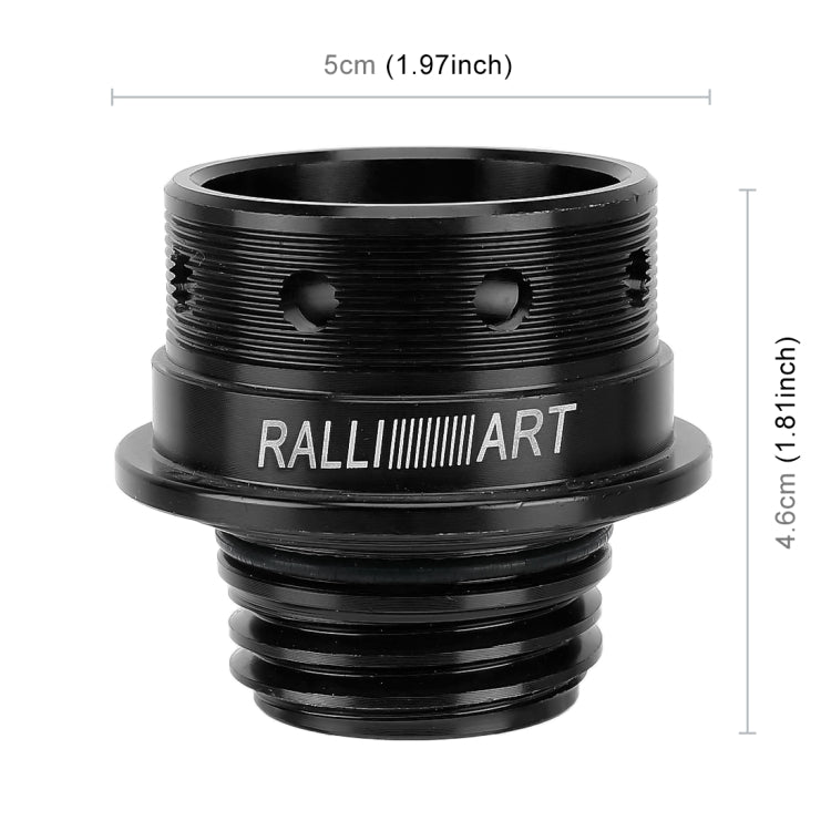 Coperchio del serbatoio del motore con tappo dell'olio in acciaio inossidabile modificato per auto per Mitsubishi, dimensioni: 5,0 x 4,6 cm
