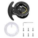 Kit mozzo a sgancio rapido per volante da corsa con inclinazione per auto, kit corpo adattatore rimovibile a scatto