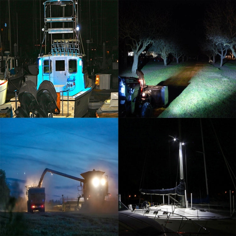 DC 8-32V 36W 3000LM 6500K Impermeabile per veicoli Auto Barche Marine Luci da lavoro esterne Luci di emergenza 60 gradi Luce di inondazione regolabile Lampadine per auto a LED con 12 luci LED CREE intense, Flood Light+36W
