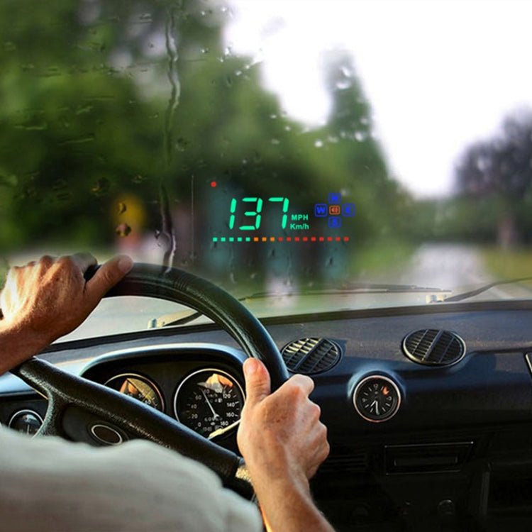 A2 HUD GPS HD da 3,5 pollici Head Up Display per auto, allarme di velocità e velocità eccessiva, bussola, passaggio libero tra chilometri e miglia, A2
