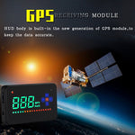 A2 HUD GPS HD da 3,5 pollici Head Up Display per auto, allarme di velocità e velocità eccessiva, bussola, passaggio libero tra chilometri e miglia, A2