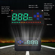 A2 HUD GPS HD da 3,5 pollici Head Up Display per auto, allarme di velocità e velocità eccessiva, bussola, passaggio libero tra chilometri e miglia, A2