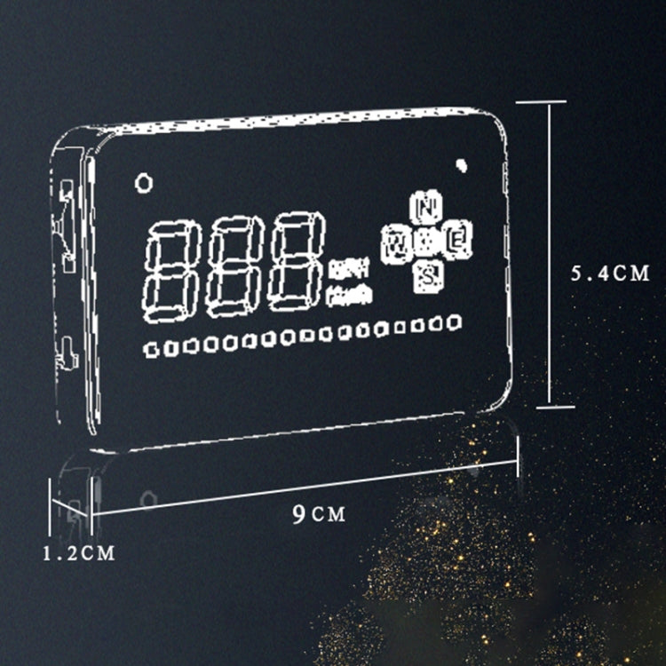 A2 HUD GPS HD da 3,5 pollici Head Up Display per auto, allarme di velocità e velocità eccessiva, bussola, passaggio libero tra chilometri e miglia, A2
