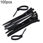 Fascette in nylon da 100 pezzi/confezione da 8 mm x 200 mm, 8mm*200mm Black, 8mm*200mm White