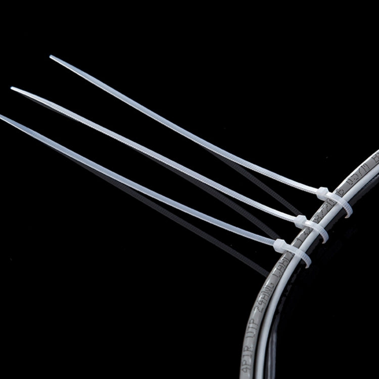 Fascette in nylon da 100 pezzi/confezione da 8 mm x 200 mm, 8mm*200mm Black, 8mm*200mm White