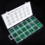 Kit assortimento di 270 pezzi per autoveicoli per autoveicoli, 18 misure, aria condizionata, set di guarnizioni O-Ring HNBR, 270 PCS Green, 270 PCS Purple