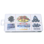 Kit assortimento di 270 pezzi per autoveicoli per autoveicoli, 18 misure, aria condizionata, set di guarnizioni O-Ring HNBR, 270 PCS Green, 270 PCS Purple