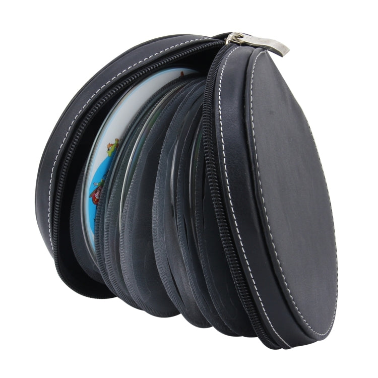 Custodia porta 20 CD/DVD in pelle effetto leopardato