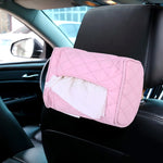 Borsa per tovaglioli di carta per scatola di fazzoletti per sedile posteriore con visiera parasole in pelle per auto (non includere tovagliolo), Not Include Napkin Black, Not Include Napkin Pink, Not Include Napkin Magental, Not Include Napkin White