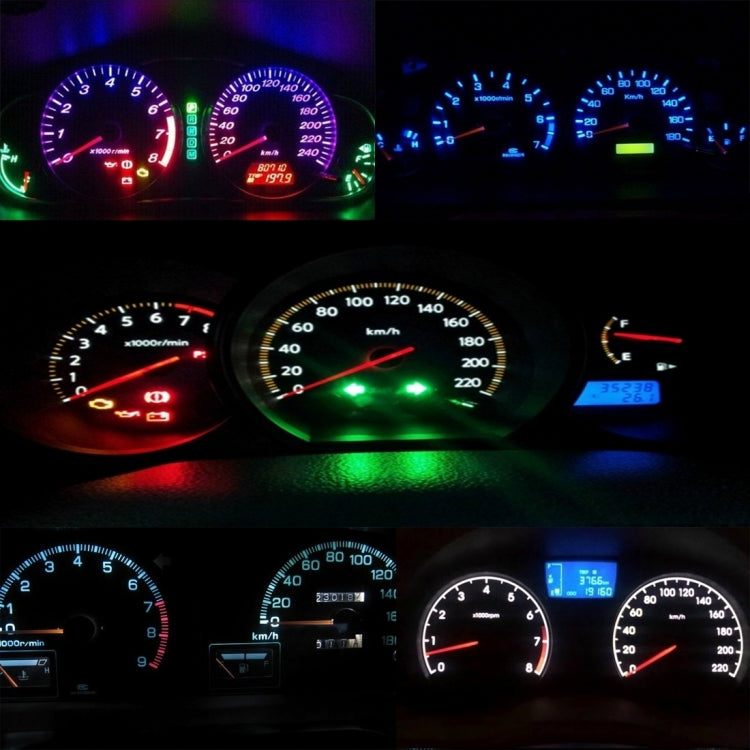 10 pezzi 0,3 W T6.5 pannello strumenti a cuneo LED luce cruscotto indicatore cluster lampadina, 0.3W T6.5