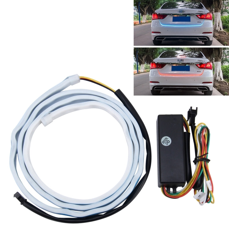 Luci di coda posteriori a quattro colori impermeabili universali per auto da 1,2 m con controller fanale posteriore, luce di guida a luce blu ghiaccio, luce di retromarcia a luce bianca, luce di stop a luce rossa, luce di svolta a luce gialla, decorazi...