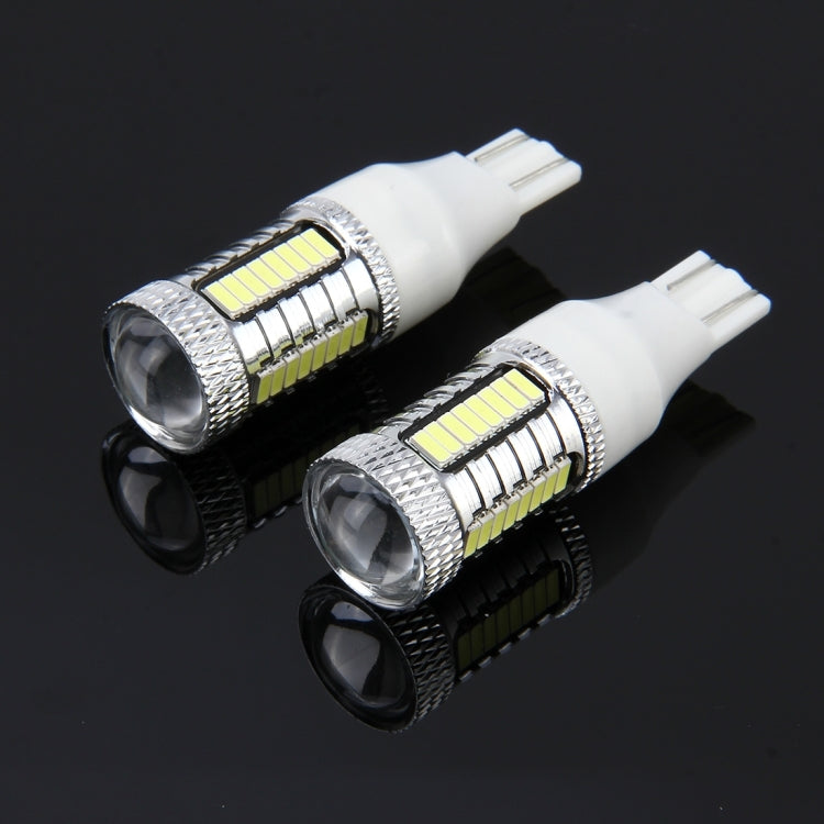 2 PZ T15 10W 650 LM 6000K Luce di stop per auto per auto Luce di sicurezza con 1 lampada CREE e 32 lampade a LED SMD-4014, DC 12V, T15