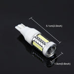 2 PZ T15 10W 650 LM 6000K Luce di stop per auto per auto Luce di sicurezza con 1 lampada CREE e 32 lampade a LED SMD-4014, DC 12V, T15