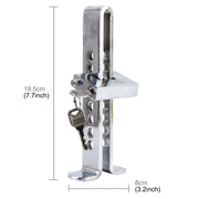 Blocco frizione antifurto per auto in acciaio inossidabile Blocco frizione di sicurezza freno per auto Blocco pedale acceleratore con chiavi Adatto per altezza frizione inferiore a 19,5 cm, Clutch Height Under 19.5cm