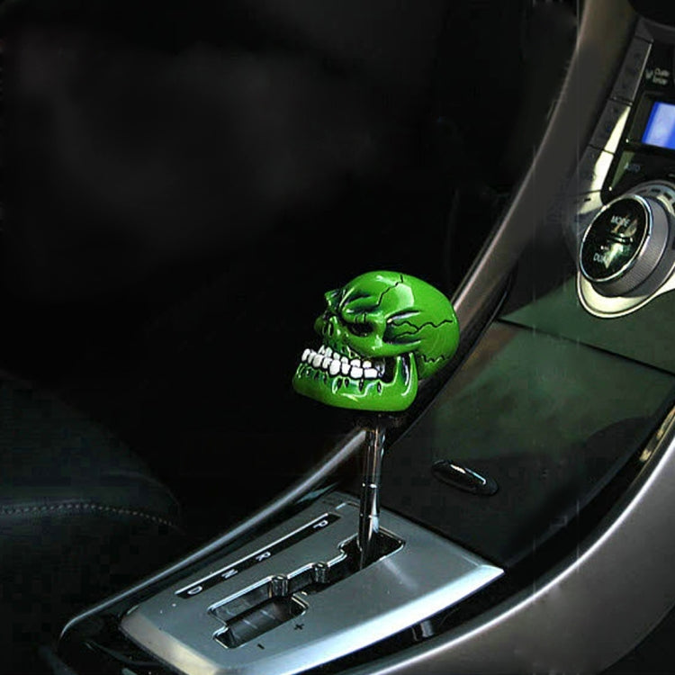 Pomello del cambio manuale o automatico in ABS a forma di testa di teschio universale con tre coperture in gomma adatte a tutte le auto, Skull Head Shape 1, Skull Head Shape 2, Skull Head Shape 3