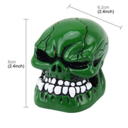 Pomello del cambio manuale o automatico in ABS a forma di testa di teschio universale con tre coperture in gomma adatte a tutte le auto, Skull Head Shape 1, Skull Head Shape 2, Skull Head Shape 3