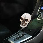 Pomello del cambio manuale o automatico in ABS a forma di testa di teschio universale con tre coperture in gomma adatte a tutte le auto, Skull Head Shape 1, Skull Head Shape 2, Skull Head Shape 3
