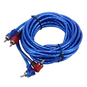 Cavo audio stereo avvolto in PU per auto da 4,5 m Cavo audio jack OFC da 2 RCA a 2 RCA Cavo audio RCA maschio a maschio, PU