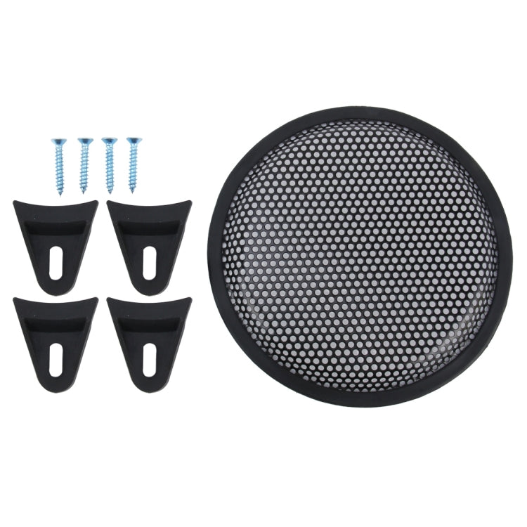 Kit maschera di copertura protettiva per altoparlante subwoofer con foro rotondo nero per auto da 8 pollici con supporto fisso, 8 Inch