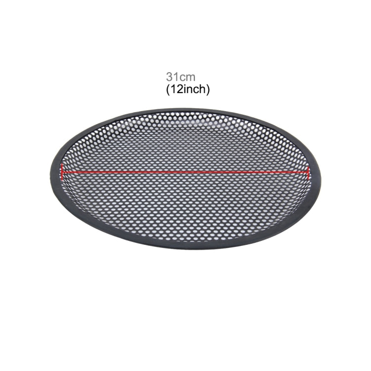 Kit maschera di copertura protettiva per altoparlante subwoofer con foro rotondo nero per auto da 12 pollici con supporto fisso, 12 Inch
