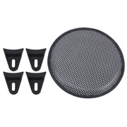 Kit maschera di copertura protettiva per altoparlante subwoofer con foro rotondo nero per auto da 12 pollici con supporto fisso, 12 Inch