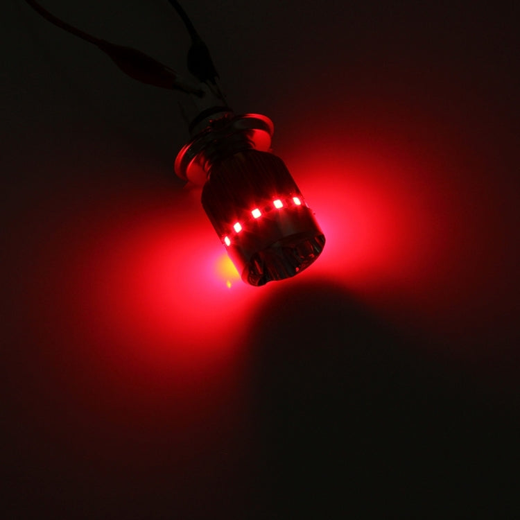 H4 9W 900 LM 6000K Lampada per fari per moto con luce statica + stroboscopica con 3 lampade a luce bianca COB e lampade a LED a luce rossa+luce rosa+luce blu, DC 12V, 9W 900LM