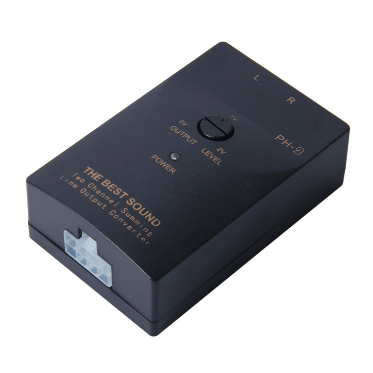 Adattatore amplificatore convertitore da alta a bassa impedenza regolabile per altoparlante per auto con linea RCA a 2 canali regolabile, Car Speaker High to Low Impedance Converter