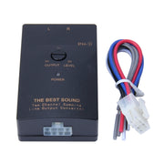 Adattatore amplificatore convertitore da alta a bassa impedenza regolabile per altoparlante per auto con linea RCA a 2 canali regolabile, Car Speaker High to Low Impedance Converter