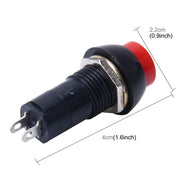 Pulsante OFF-ON con cappuccio rotondo a 2 pin universale per auto fai-da-te, Long