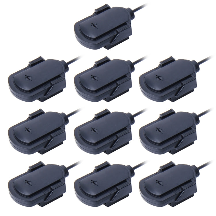 10 pz microfono audio per auto jack da 3,5 mm microfono stereo mini lettore microfono adesivo esterno cablato per radio DVD automatica, lunghezza cavo: 2,1 m, Sticker