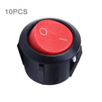 10 pezzi per auto, universale, fai da te, con tappo rotondo a 2 pin, pulsante OFF-ON, Short