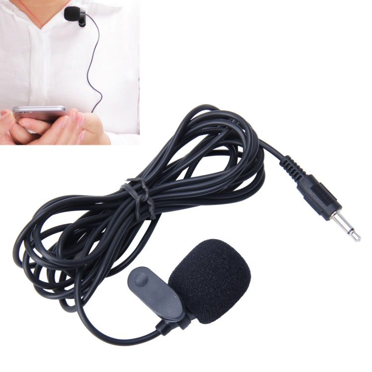 10 PC Microfono audio per auto Jack da 3,5 mm Spina Mic Stereo Mini Microfono con clip esterno cablato Lettore per radio DVD automatica, Lunghezza cavo: 2,1 m, Clip