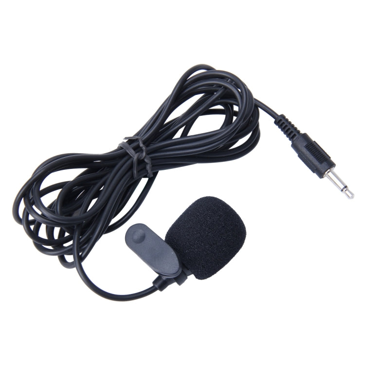 10 PC Microfono audio per auto Jack da 3,5 mm Spina Mic Stereo Mini Microfono con clip esterno cablato Lettore per radio DVD automatica, Lunghezza cavo: 2,1 m, Clip