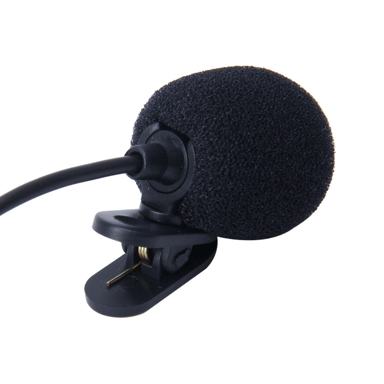 10 PC Microfono audio per auto Jack da 3,5 mm Spina Mic Stereo Mini Microfono con clip esterno cablato Lettore per radio DVD automatica, Lunghezza cavo: 2,1 m, Clip