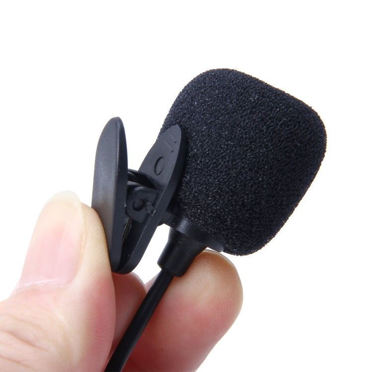 10 PC Microfono audio per auto Jack da 3,5 mm Spina Mic Stereo Mini Microfono con clip esterno cablato Lettore per radio DVD automatica, Lunghezza cavo: 2,1 m, Clip